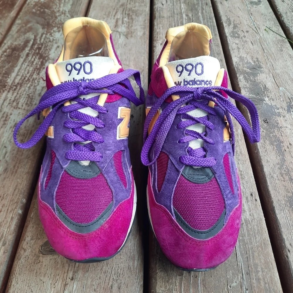 New Balance Teddy Santis X 990v2 Colorblock Suede Retro Sneaker Shoes Size 11